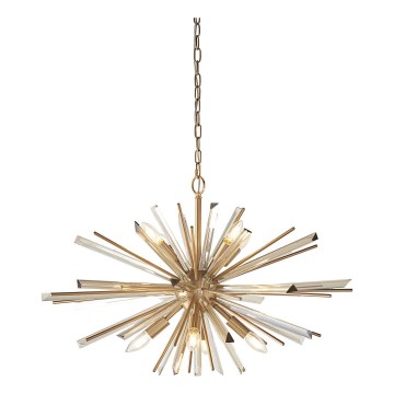 Endon 81935 - Полилей на верига 8xE14/40W/230V златен