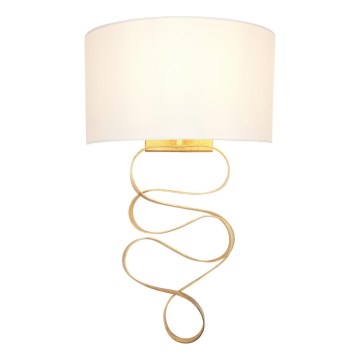 Endon 82070 - Стенна лампа 1xE27/10W/230V бяла/месинг