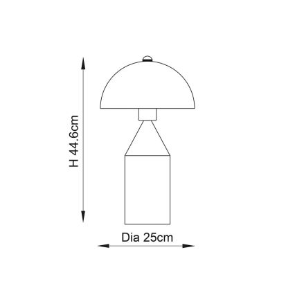 Endon 90522 - Настолна лампа NOVA 1xE27/60W/230V, месингова
