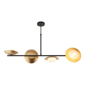 Endon 92036 - Полилей на кабел RUFFLE 4xG9/3W/230V месинг/черен