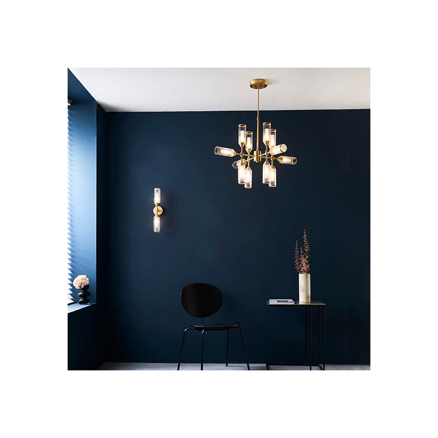 Endon 92214 - Полилей на тръба TOUR 12xG9/3W/230V месинг