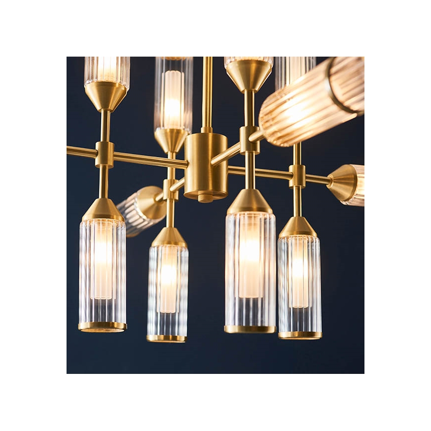 Endon 92214 - Полилей на тръба TOUR 12xG9/3W/230V месинг