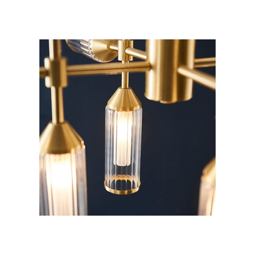 Endon 92214 - Полилей на тръба TOUR 12xG9/3W/230V месинг