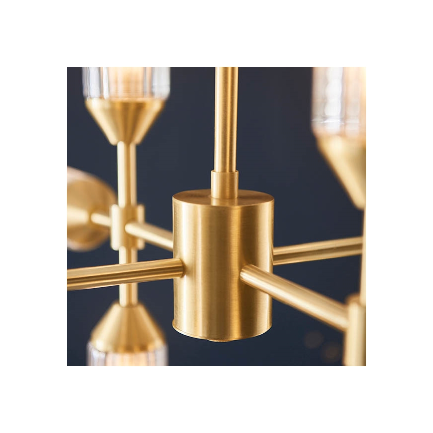 Endon 92214 - Полилей на тръба TOUR 12xG9/3W/230V месинг