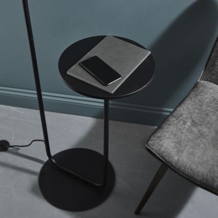 Endon 92301 - Подова лампа LANDIS 1xE27/10W/230V черна