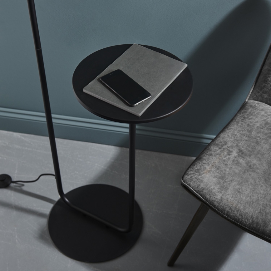 Endon 92301 - Подова лампа LANDIS 1xE27/10W/230V черна