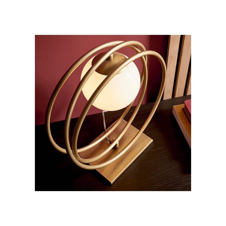 Endon 92491 - Настолна лампа EMILIO 1xG9/3W/230V златна/бяла