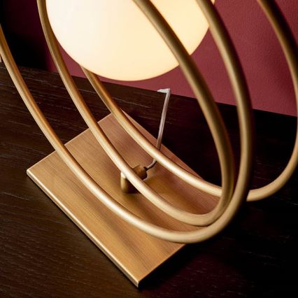 Endon 92491 - Настолна лампа EMILIO 1xG9/3W/230V златна/бяла