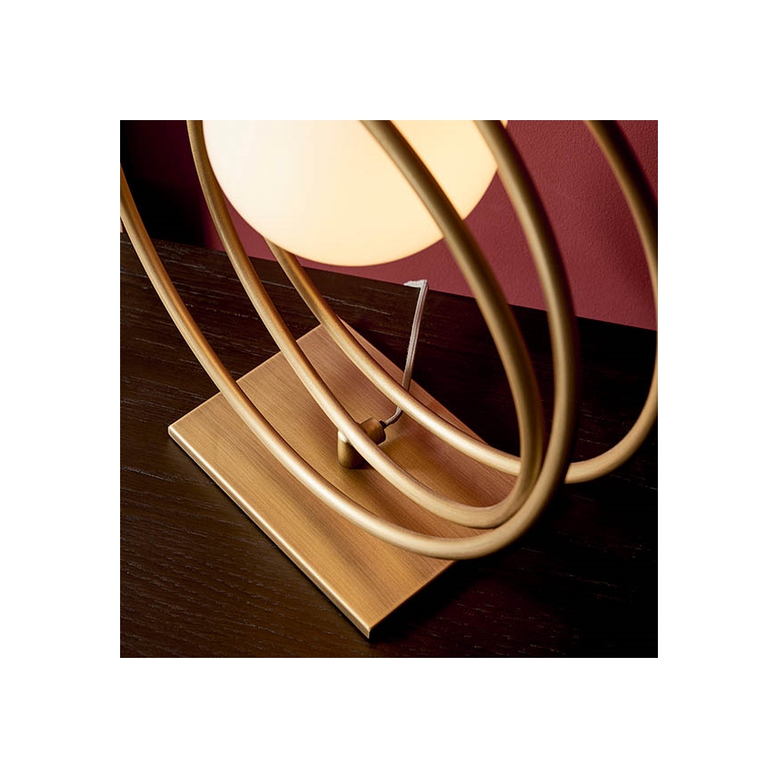 Endon 92491 - Настолна лампа EMILIO 1xG9/3W/230V златна/бяла