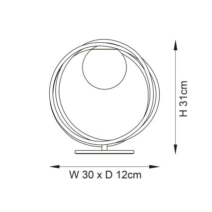 Endon 92491 - Настолна лампа EMILIO 1xG9/3W/230V златна/бяла