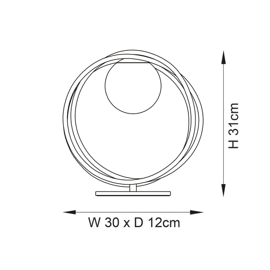 Endon 92491 - Настолна лампа EMILIO 1xG9/3W/230V златна/бяла