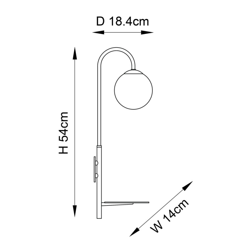 Endon 92726 - Стенна лампа HALO 1xG9/3W/230V черна