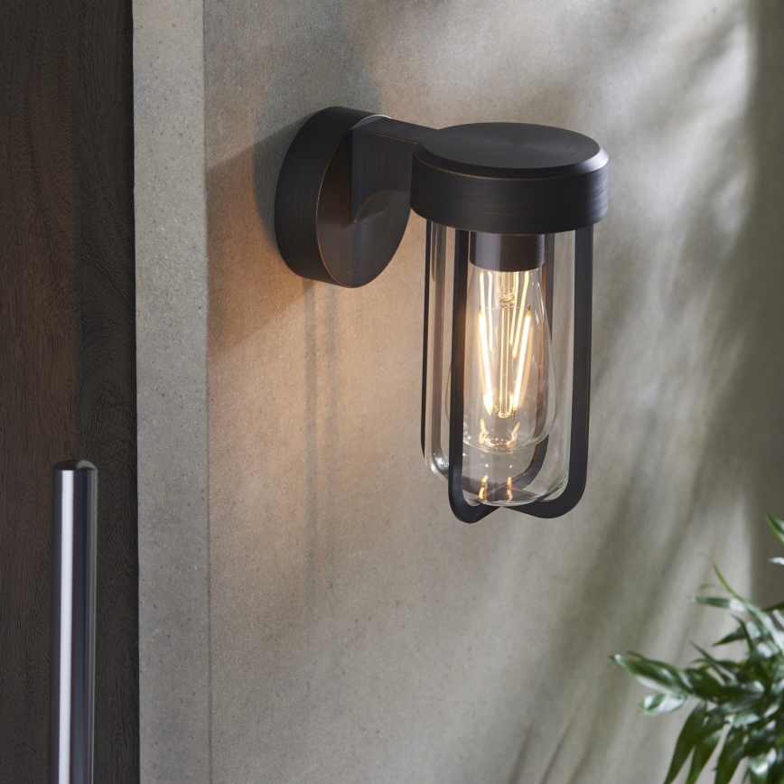 Endon 92857 - Настенно осветително тяло за баня 1xE27/6W/230V IP44, бронзово/черно