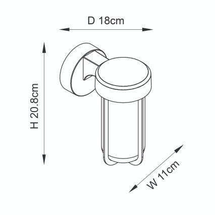 Endon 92859 - Стенно осветително тяло за баня 1xE27/6W/230V IP44 черно