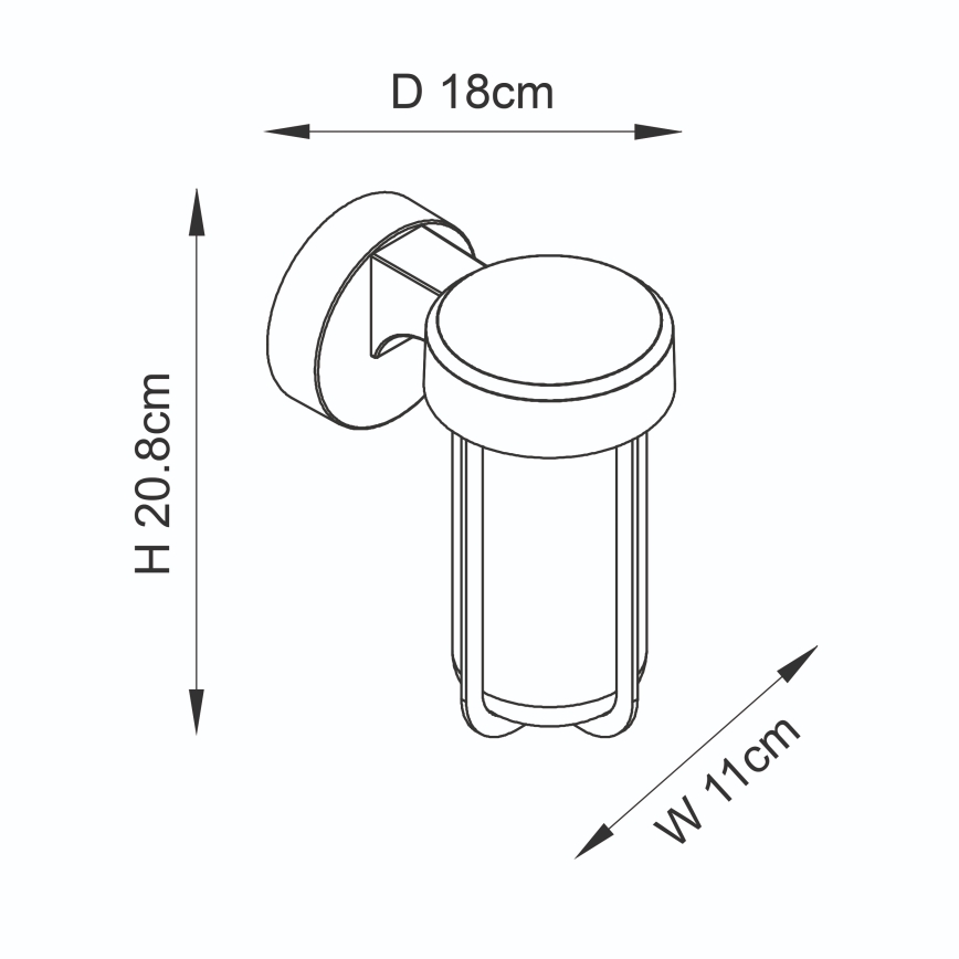 Endon 92859 - Стенно осветително тяло за баня 1xE27/6W/230V IP44 черно