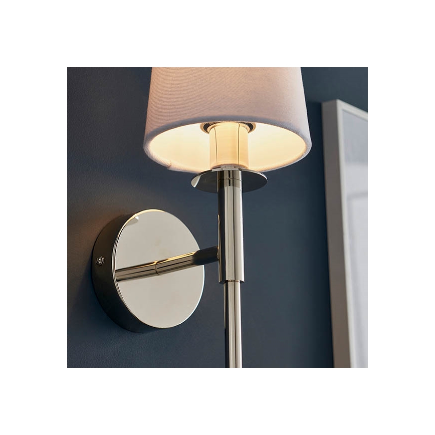 Endon 92949 - Стенен аплик 1xE14/6W/230V бял/лъскав хром