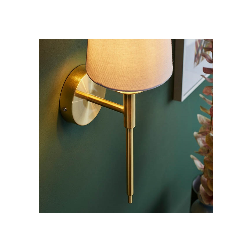 Endon 92955 - Стенна лампа 1xE14/6W/230V бяла/златна