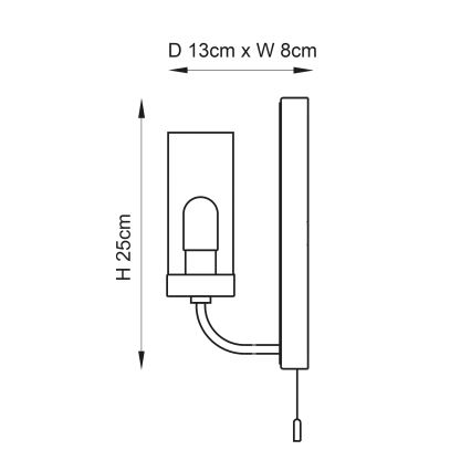 Endon 92960 - Стенно осветително тяло за баня EDREA 1xG9/3W/230V IP44 лъскав хром