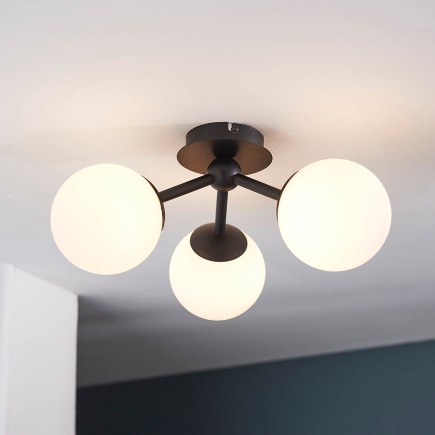 Endon 93489 - Повърхностно монтиран плафон за баня FRIO 3xG9/3W/230V IP44 черен