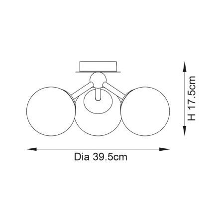 Endon 93489 - Повърхностно монтиран плафон за баня FRIO 3xG9/3W/230V IP44 черен