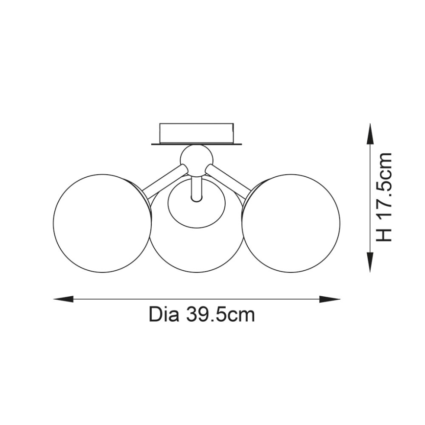 Endon 93489 - Повърхностно монтиран плафон за баня FRIO 3xG9/3W/230V IP44 черен