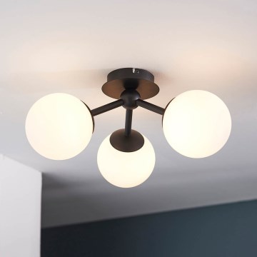 Endon 93489 - Повърхностно монтиран плафон за баня FRIO 3xG9/3W/230V IP44 черен