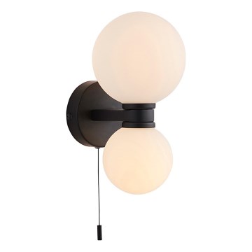 Endon 93523 - Стенен осветител за баня PULSA 2xG9/3W/230V IP44 черен