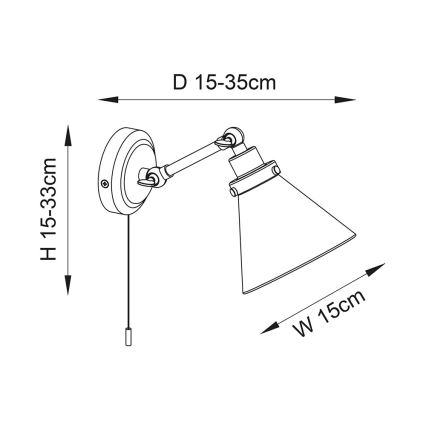 Endon 93854 - Стенен спот за баня FARADAY 1xG9/3W/230V IP44 златист