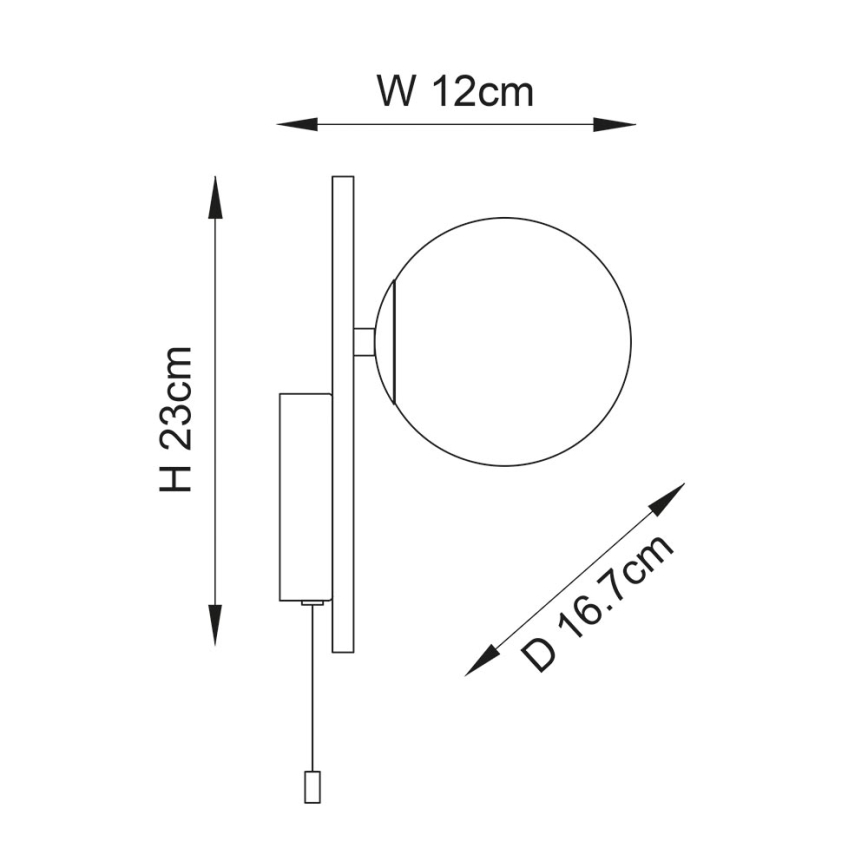 Endon 94081 - Стенно осветително тяло за баня SPA 1xG9/3W/230V IP44 черно