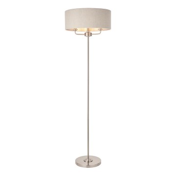 Endon 94359 - Лампион HIGHCLERE 3xE14/40W/230V бежов/лъскав хром Ø 47 cm