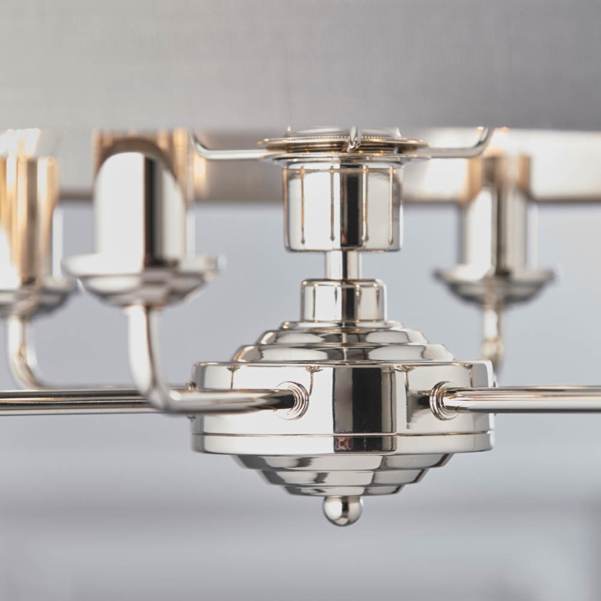 Endon 94373 - Пендел HIGHCLERE 6xE14/40W/230V сив/лъскав хром