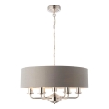 Endon 94373 - Пендел HIGHCLERE 6xE14/40W/230V сив/лъскав хром Ø 35 cm