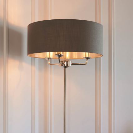 Endon 94378 - Лампион HIGHCLERE 1xE14/40W/230V сив/лъскав хром