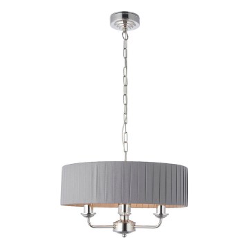 Endon 94394 - Пендел HIGHCLERE 3xE14/40W/230V тъмен/лъскав хром Ø 45 cm