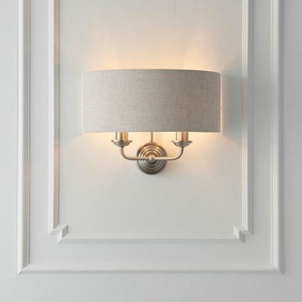 Endon 94403 - Аплик HIGHCLERE 2xE14/40W/230V сив/матов хром