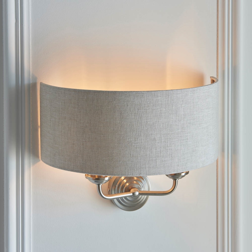 Endon 94403 - Аплик HIGHCLERE 2xE14/40W/230V сив/матов хром
