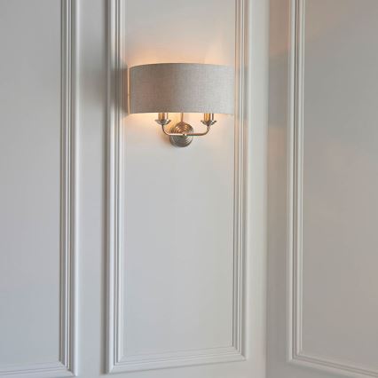 Endon 94403 - Аплик HIGHCLERE 2xE14/40W/230V сив/матов хром