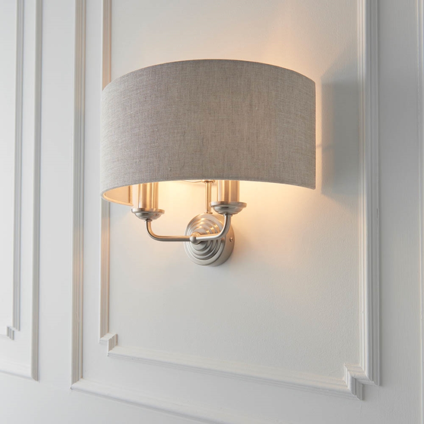 Endon 94403 - Аплик HIGHCLERE 2xE14/40W/230V сив/матов хром