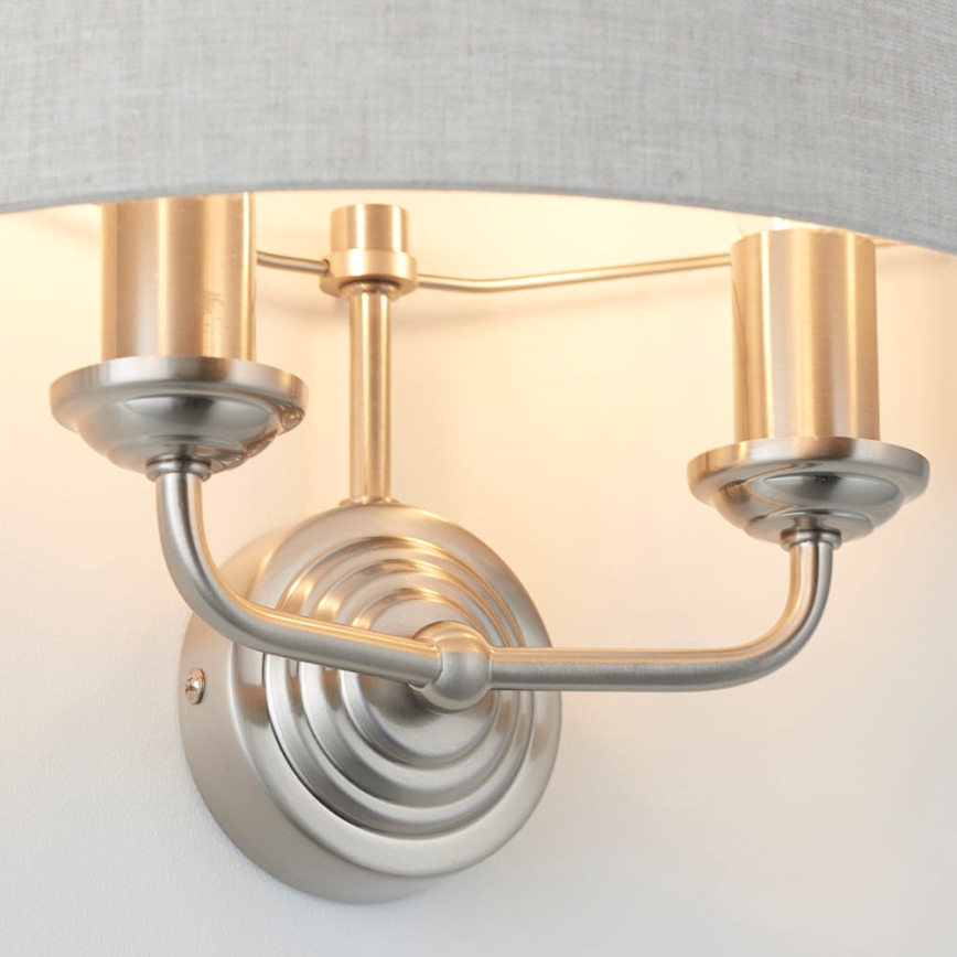Endon 94403 - Аплик HIGHCLERE 2xE14/40W/230V сив/матов хром