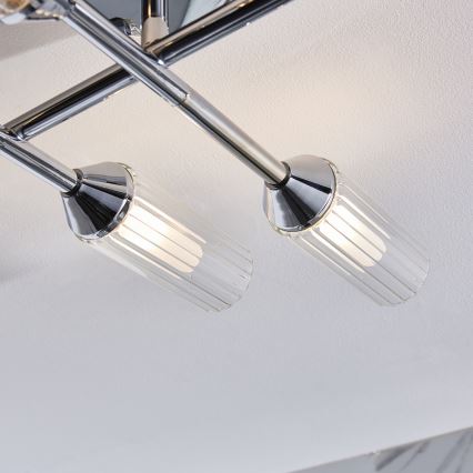Endon 95045 - Полилей за повърхностен монтаж в баня NATORI 6xG9/3W/230V IP44 лъскав хром
