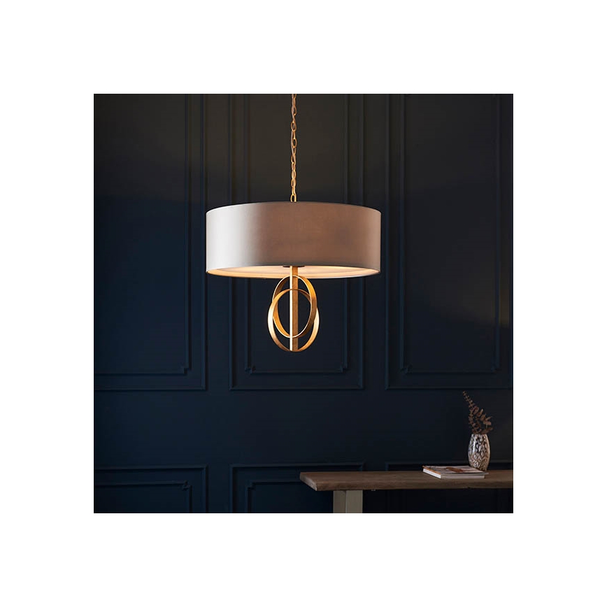 Endon 95211 - Полилей на верига 5xE27/10W/230V пр. 70 см сив/месинг