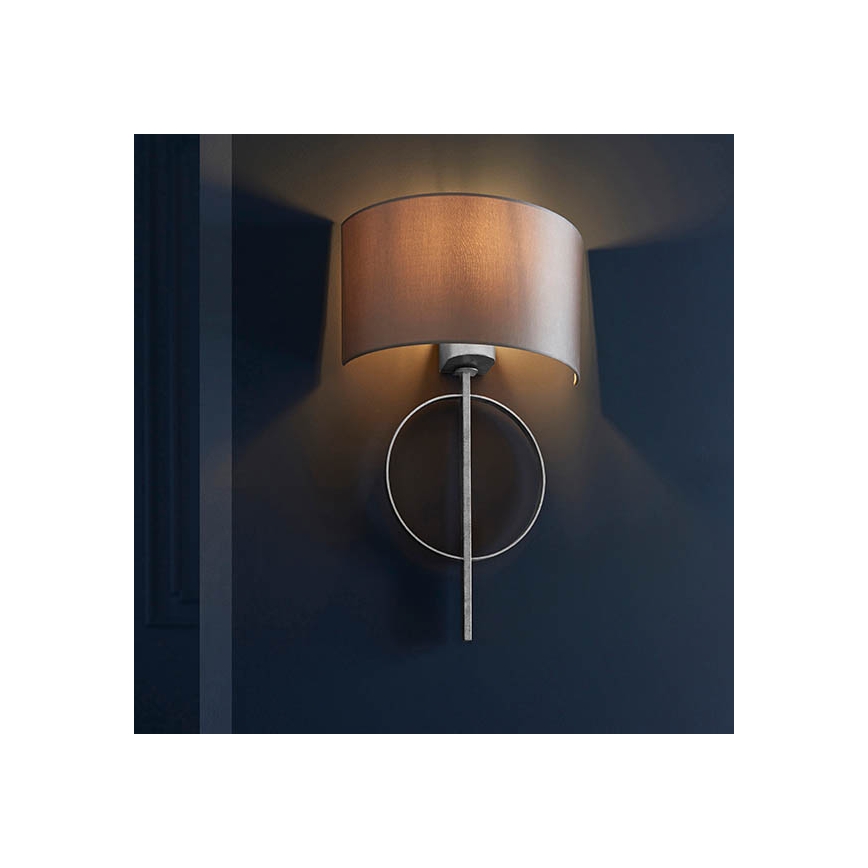 Endon 95214 - Стенна лампа 1xE27/10W/230V сива