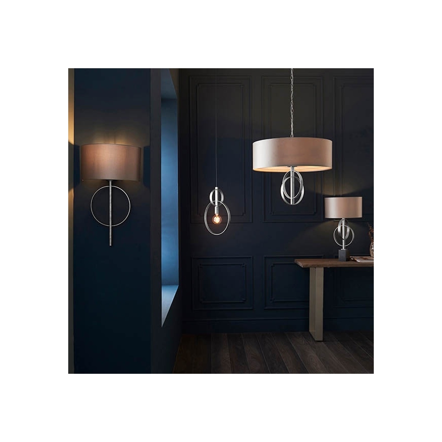 Endon 95215 - Полилей с верига 5xE27/10W/230V Ø 70 см сив