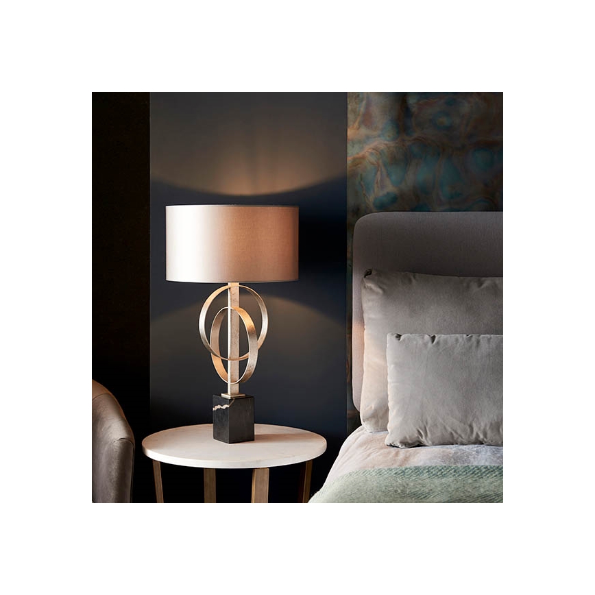 Endon 95217 - Настолна лампа 1xE27/10W/230V сива/черна