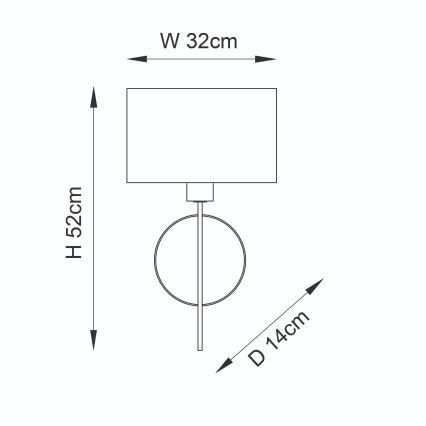 Endon 95218 - Стенно осветително тяло 1xE27/10W/230V син/месинг