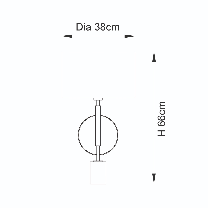 Endon 95221 - Настолна лампа 1xE27/10W/230V синя/месингова/черна