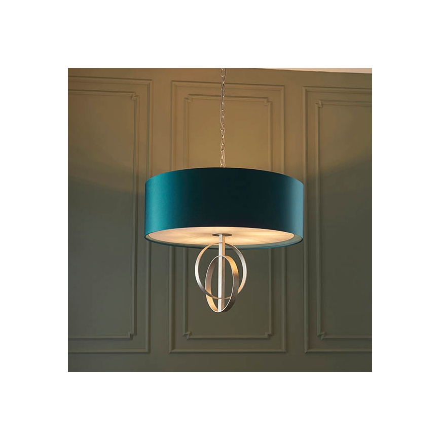 Endon 95223 - Полилей на верига 5xE27/10W/230V Ø 70 cm син/сив