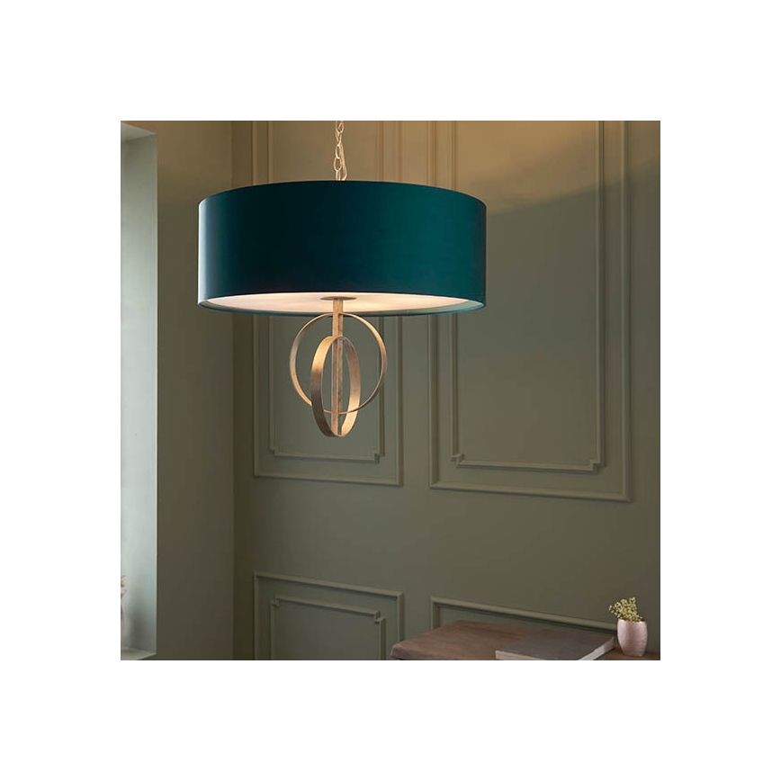 Endon 95223 - Полилей на верига 5xE27/10W/230V Ø 70 cm син/сив