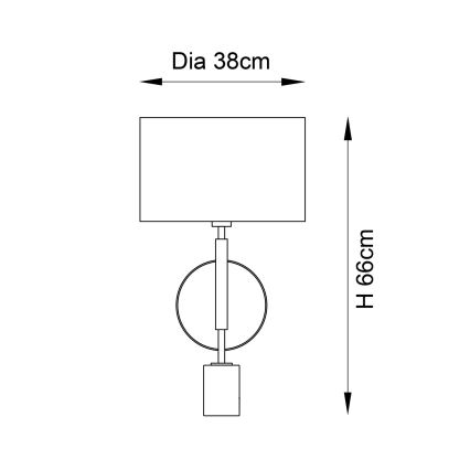 Endon 95225 - Настолна лампа 1xE27/10W/230V синя/сива/черна
