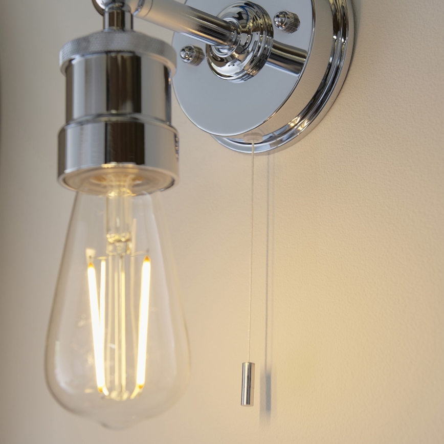 Endon 95505 - Стенно осветително тяло за баня MILLER 1xE27/6W/230V IP44 гланцов хром